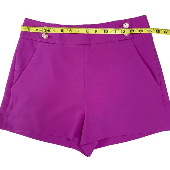 VERONICA BEARD Kimm Sailor Waist Shorts in Magenta - Picture 3 of 5